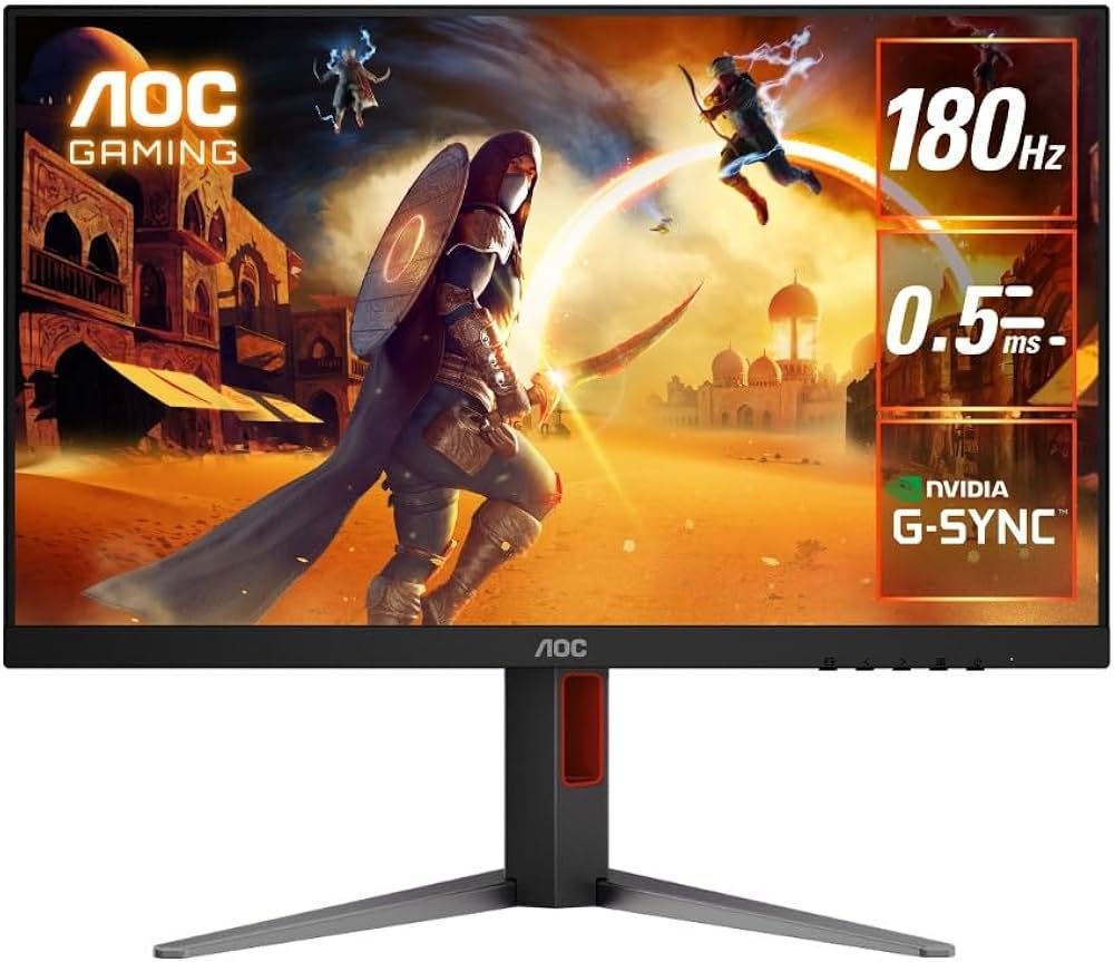 Monitor AOC Q27G4F 27 Frameless Ultra-Fast IPS Gaming Monitor, QHD 2560 X 1440, 180Hz, 0.5ms, HDMI 2.0, Display Port 1.4, MBR Sync, SNIPER SCOPE, SUPER COLOUR, G-Sync, Height Adjustable Stand, Tilt