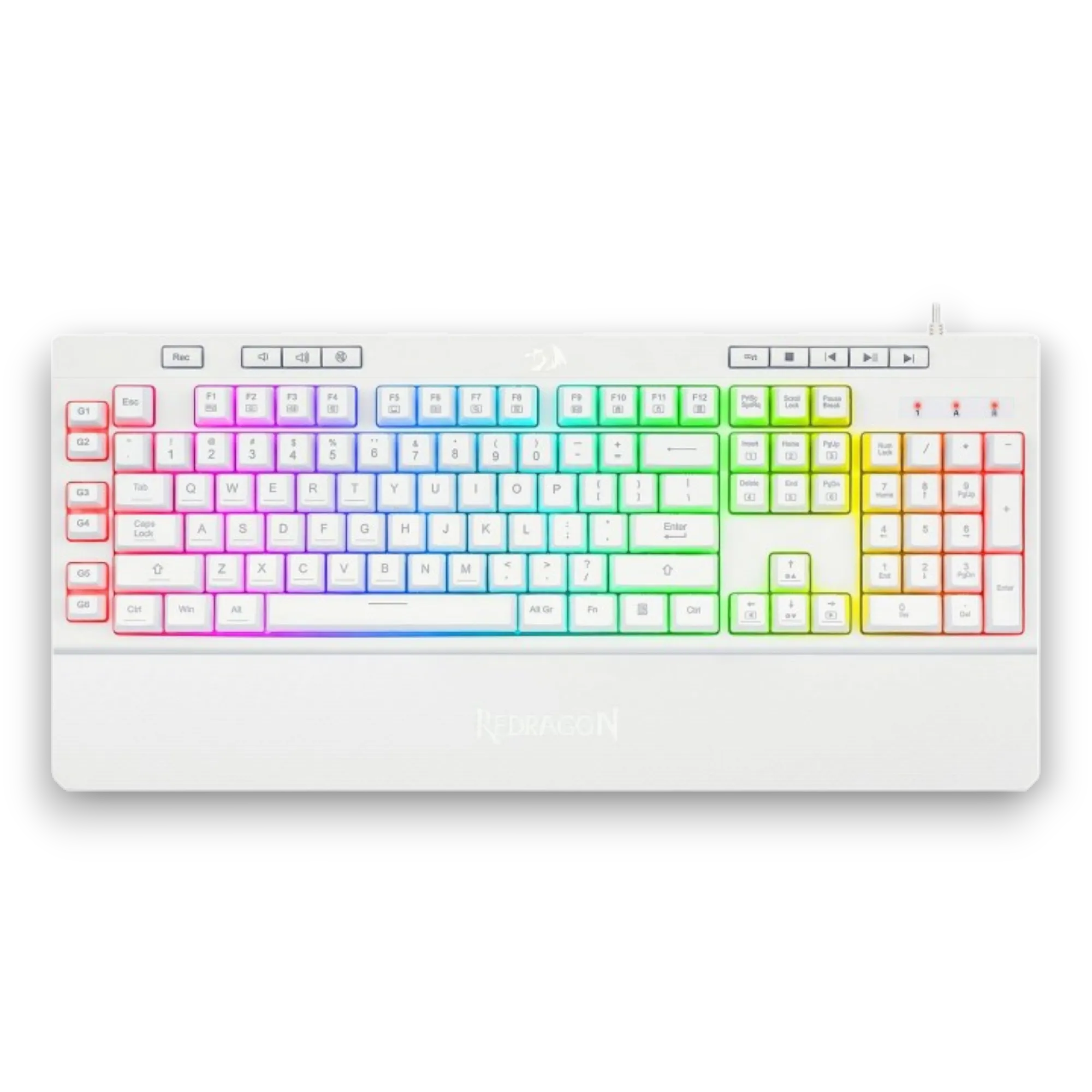 Keyboard Redragon K512 Shiva Wired White