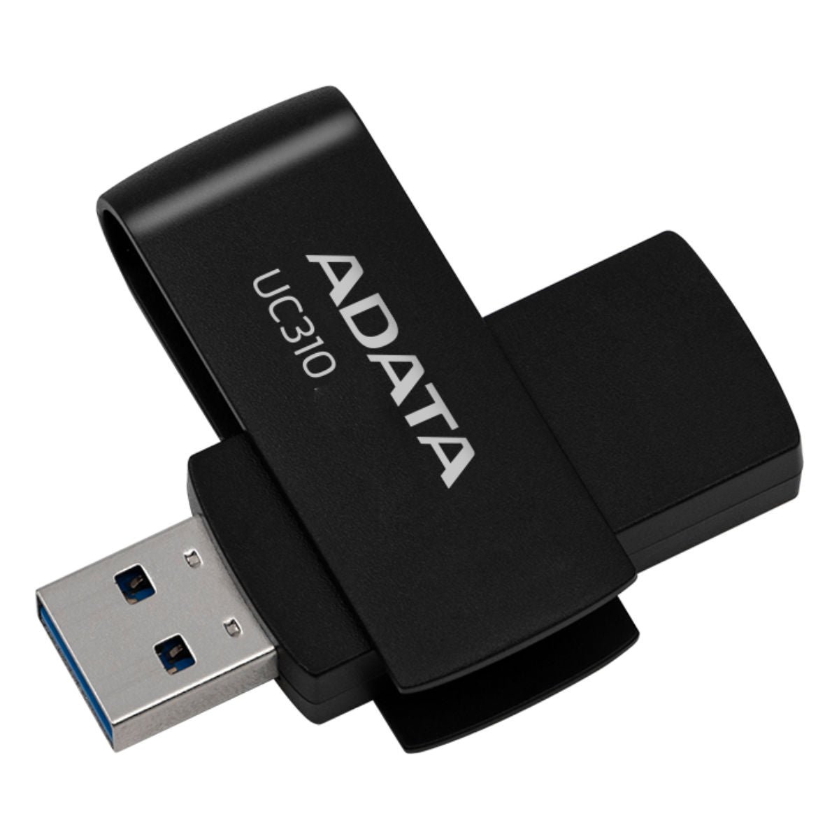 Storage ADATA UC310 USB 3.2 Gen1 Flash Drive Capless Swivel - 128GB — Black