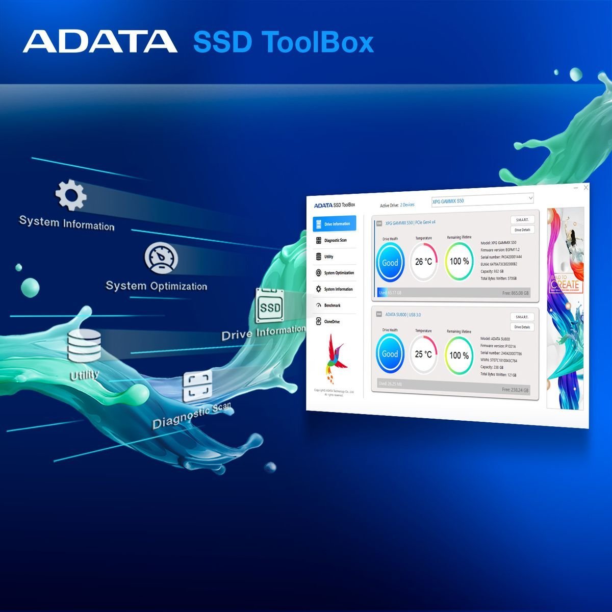 Storage ADATA Legend 960 Max PCIe Gen4 x4 M.2 2280 with 7.35mm Heat Sink Solid State Drive