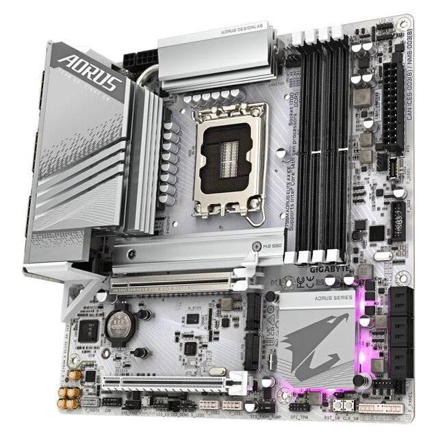 Motherboard GIGABYTE Z790M Aorus Elite AX Ice DDR5 Motherboard (White)