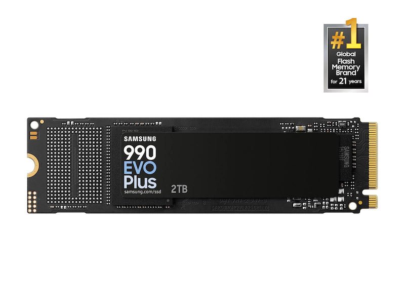Storage Samsung 990 EVO Plus 2TB NVMe PCIe Gen 5.0 M.2 SSD - Up to 7,250 MB/s Read, 6,300 MB/s Write, Intelligent TurboWrite 2.0, HMB Technology