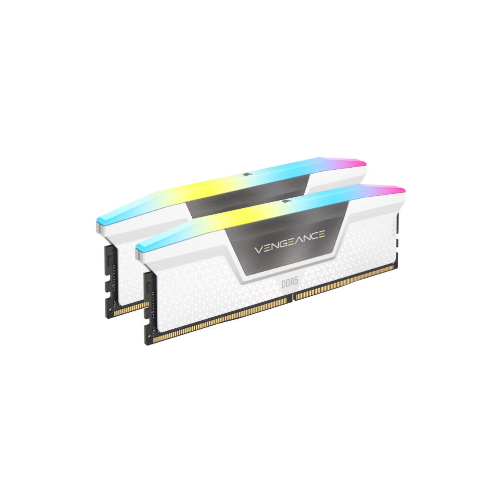 RAM CORSAIR VENGEANCE RGB DDR5 32GB (2x16GB) 6400MT/s CL32 White