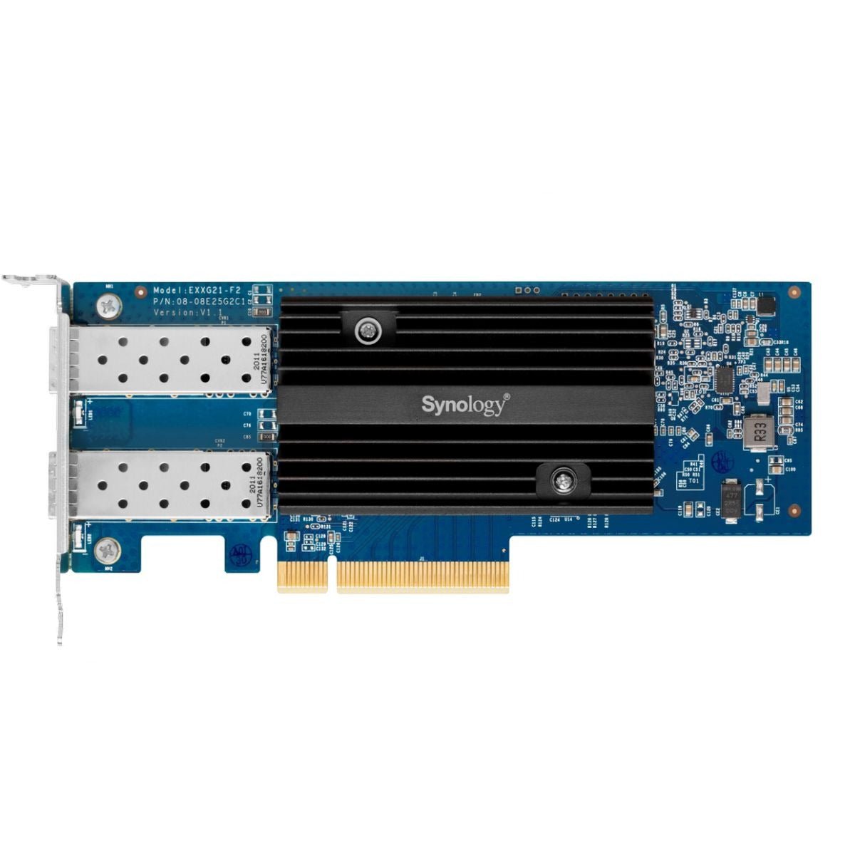 Storage Synology E10G21-F2 Dual-Port 10GbE SFP+ PCIe 3.0 x8 Adapter - SR/LR/DAC Support, Link Aggregation, Jumbo Frames