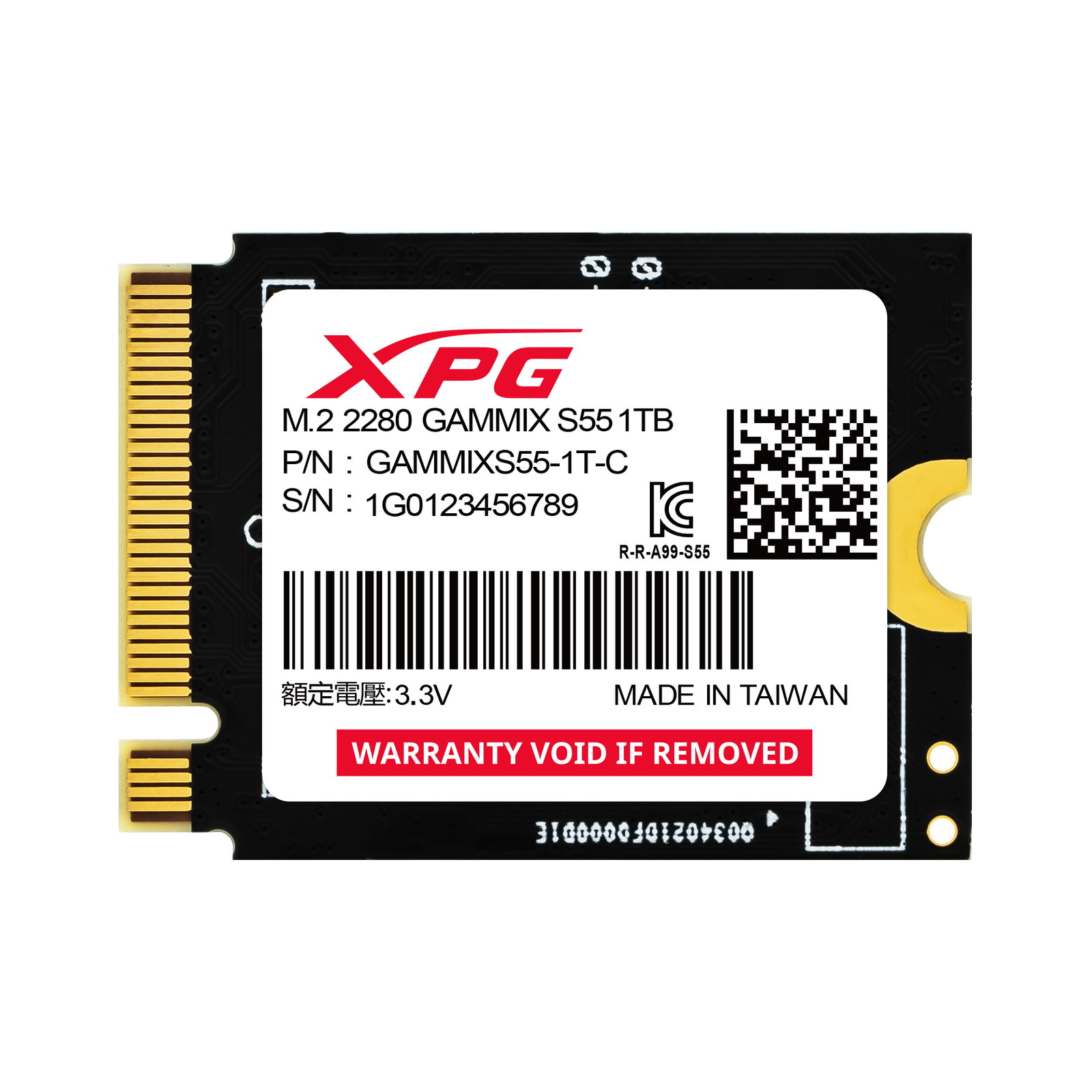 Storage XPG GAMMIX S55 PCIe Gen4 x4 M.2 2230 Solid State Drive - 512GB