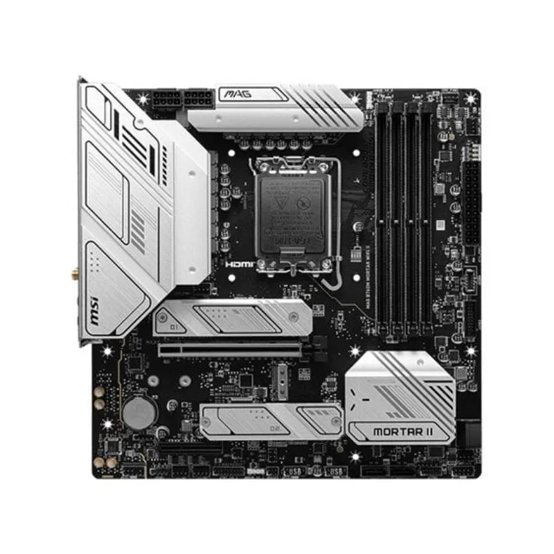 Motherboard MSI MAG B760M Mortar WiFi II Intel Micro-ATX Motherboard - Black
