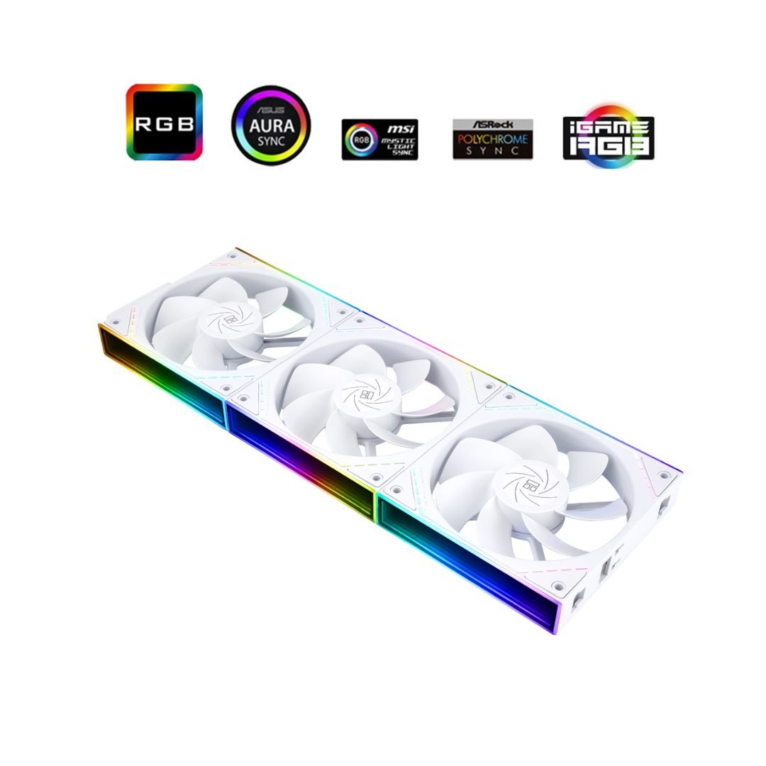 Cooler Thermalright TL-M12QR X3 Reverse Fan Kit 120mm 3 Fan ARGB - White
