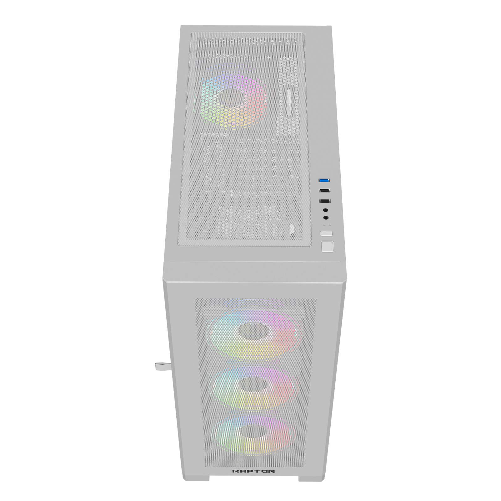 Case Raptor 290-XL ARCTIC HAWK RGB Mid Tower Case - White