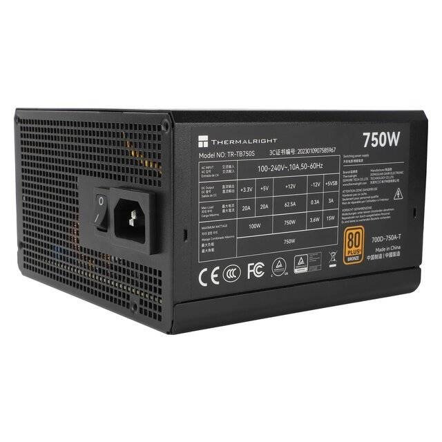 Power Supply Thermalright TB750S 750W 80+ Bronze [Non-Modular] PSU (Black)