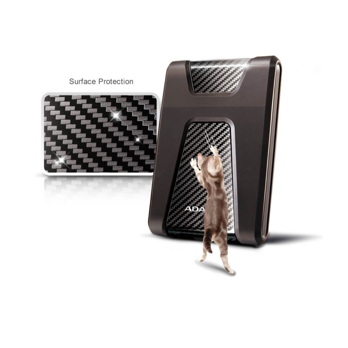 Storage ADATA HD650 External Hard Drive USB 3.2 Durable Shockproof Scratch-Resistant Rugged Design - 4TB