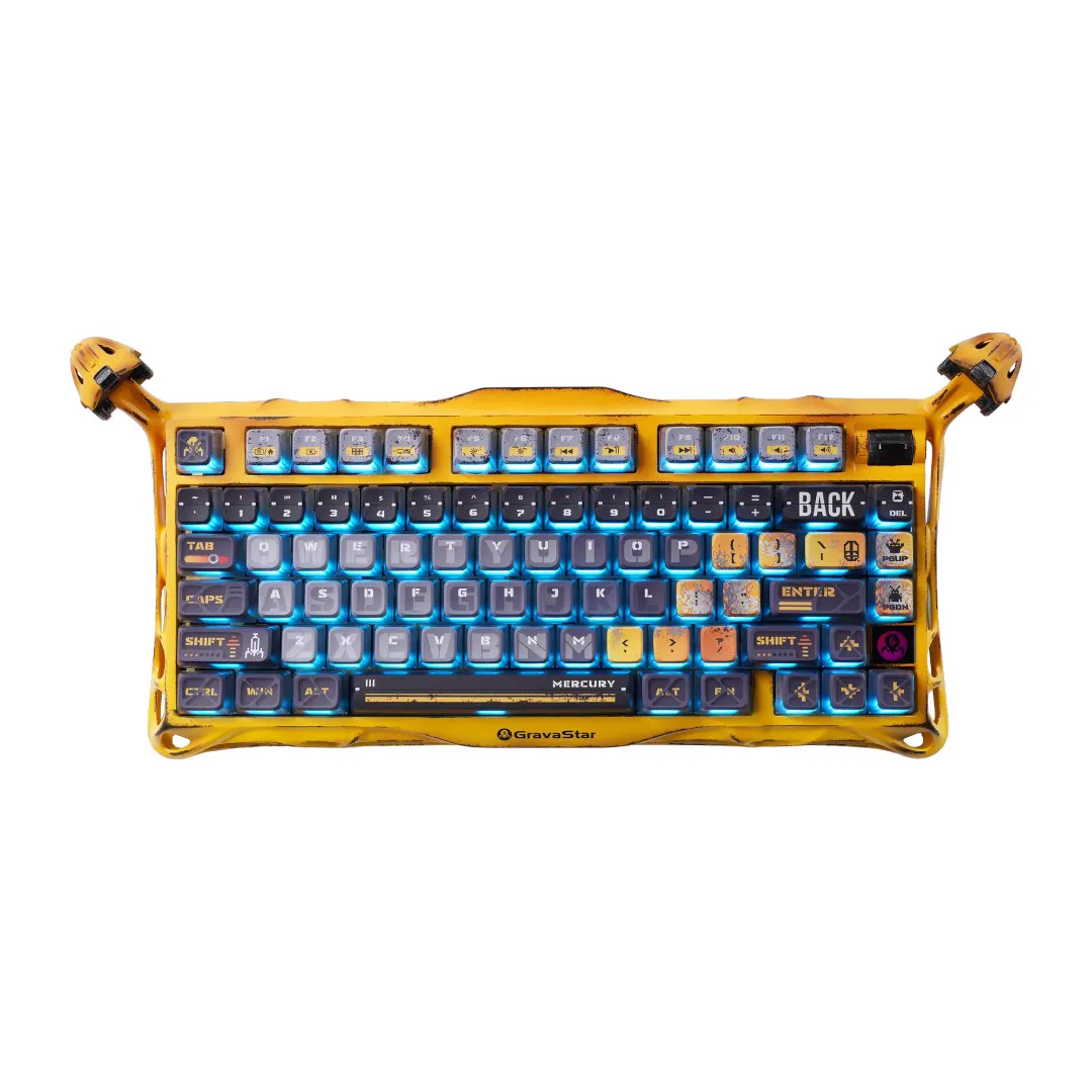 Keyboard Gravastar Mercury K1 Pro Battle-Worn Yellow