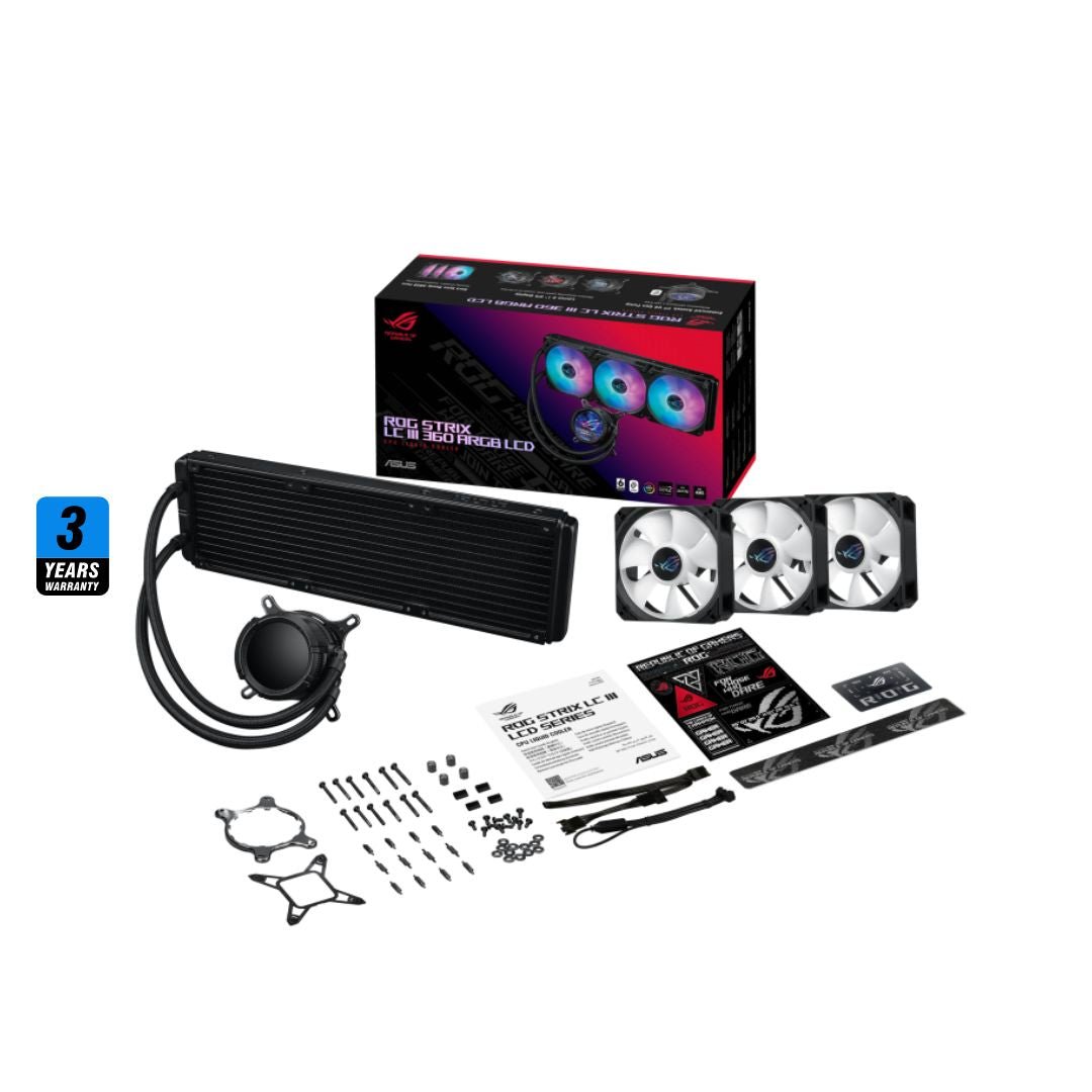 Cooler ASUS ROG STRIX LC III 360 ARGB Black, LCD