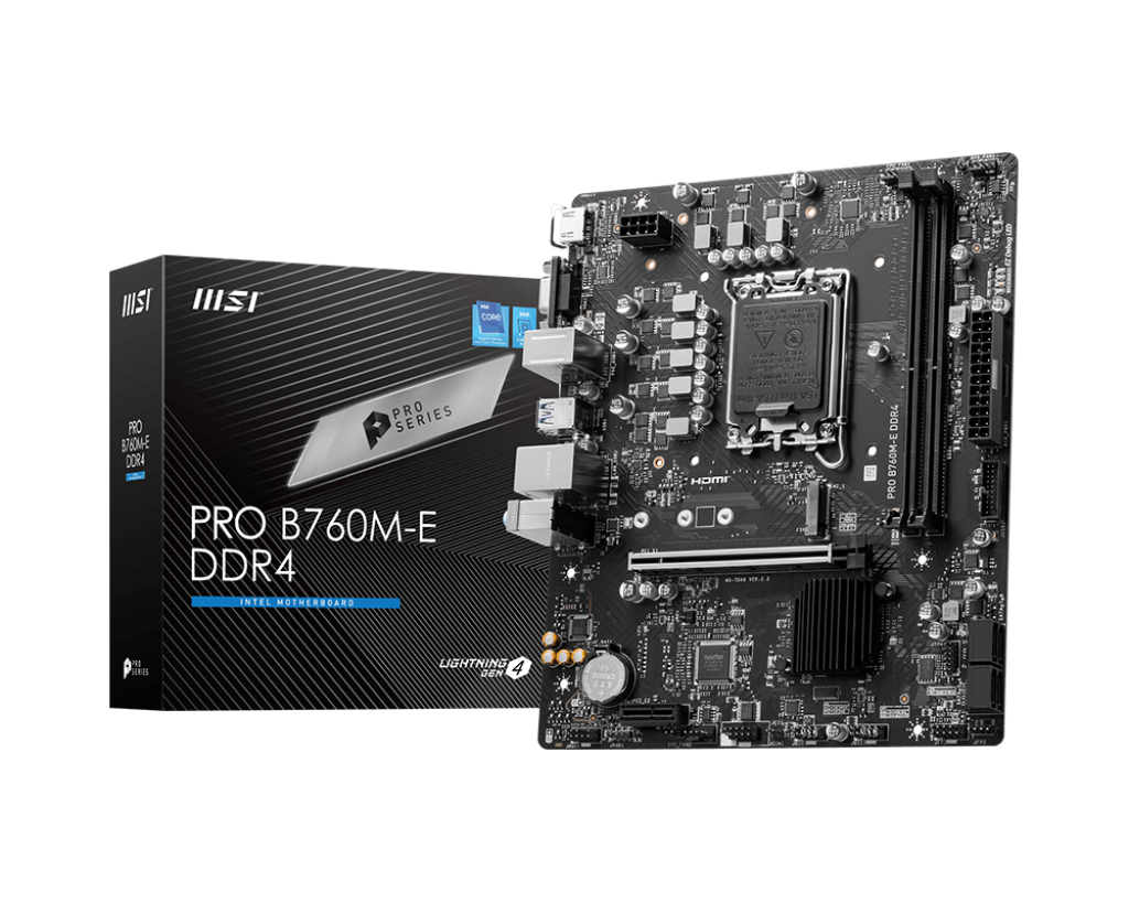 Motherboard MSI PRO B760M-E DDR4 LGA 1700 Micro-ATX Motherboard