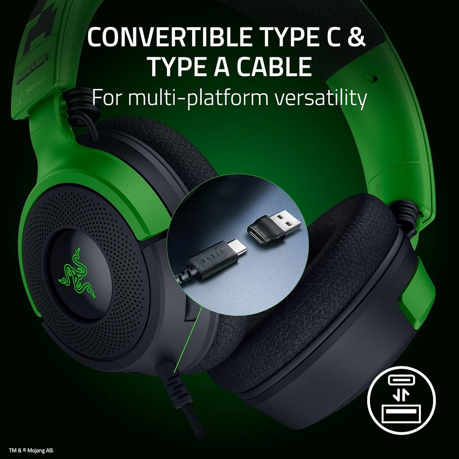 Cooler Razer Kraken V4 X Wired Gaming Headset - 40mm TriForce Drivers, 7.1 Surround Sound, HyperClear Cardioid Mic, Chroma RGB, USB-C & USB-A Compatible