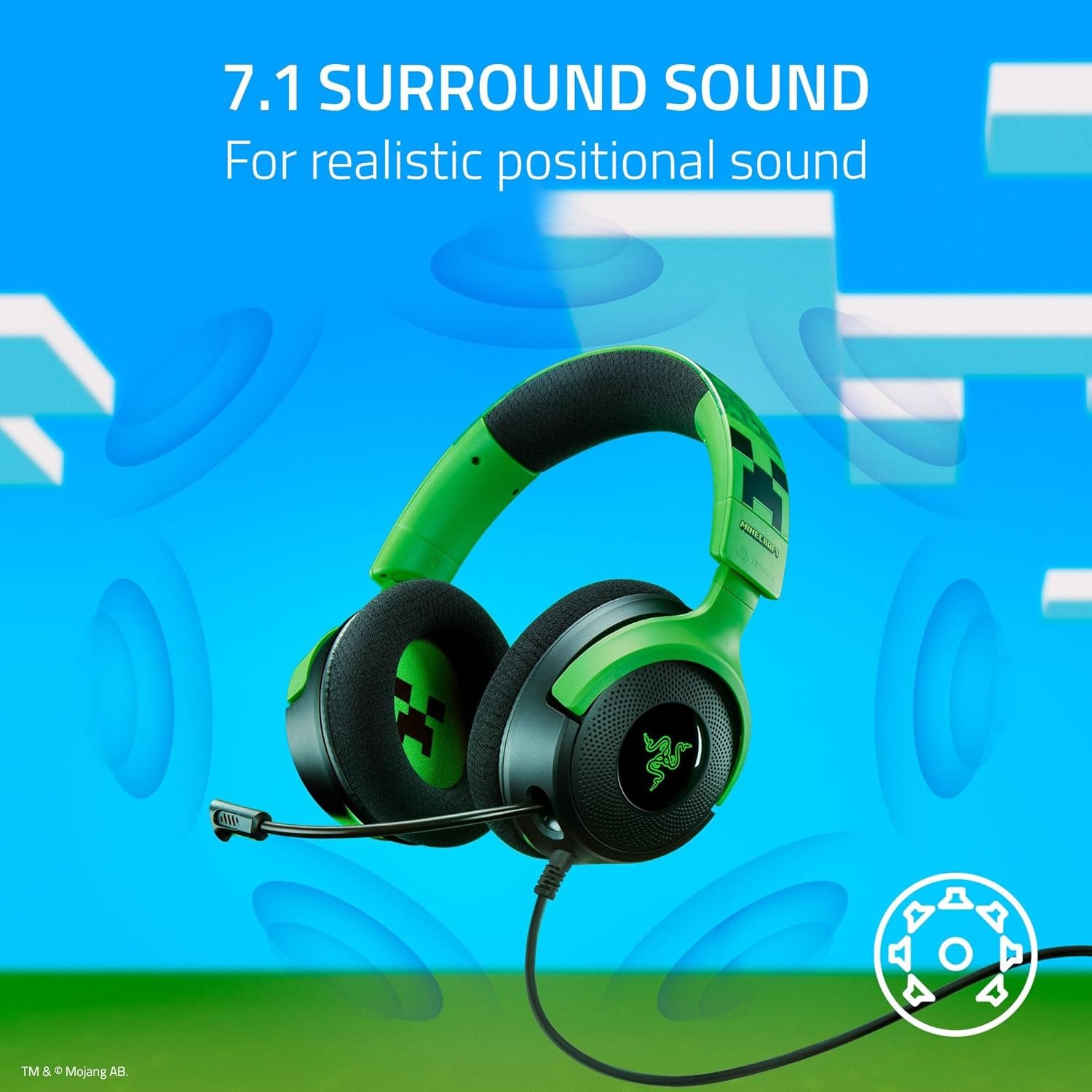 Cooler Razer Kraken V4 X Wired Gaming Headset - 40mm TriForce Drivers, 7.1 Surround Sound, HyperClear Cardioid Mic, Chroma RGB, USB-C & USB-A Compatible