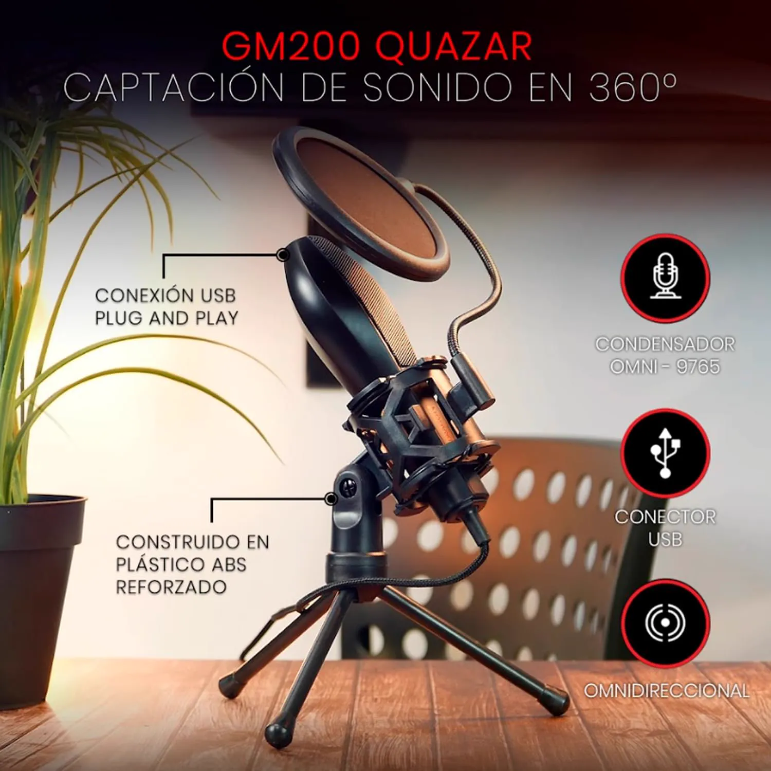 Microphone Redragon Quasar GM200