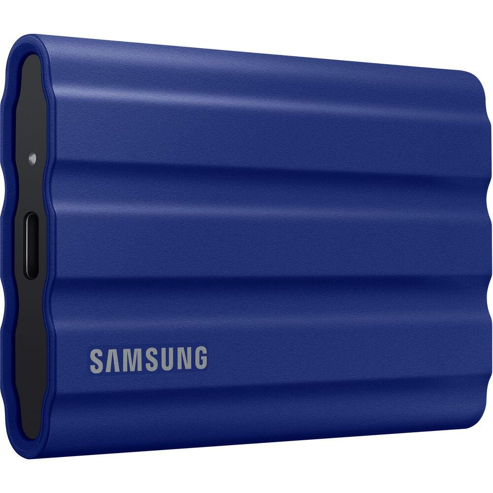 Storage Samsung T7 Shield 2TB Portable SSD - USB 3.2 Gen 2, Up to 1,050 MB/s Read, Rugged Design, IP65 Water & Dust Resistant, Moonrock Beige — Blue
