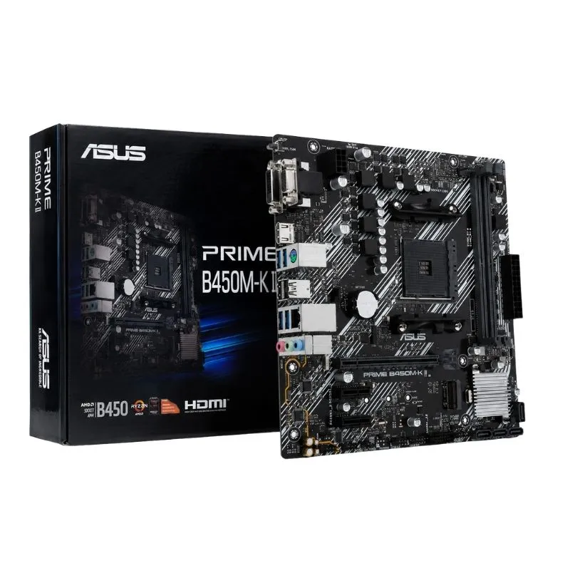 Motherboard ASUS PRIME B450M-K II AMD AM4 Motherboard - Black