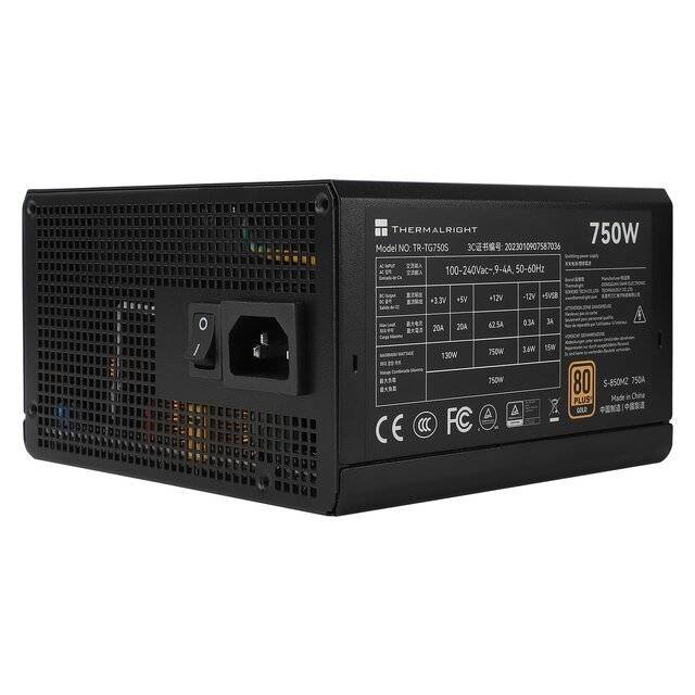 Power Supply Thermalright TG750S 750W 80+ Gold [Non-Modular] PSU (Black)