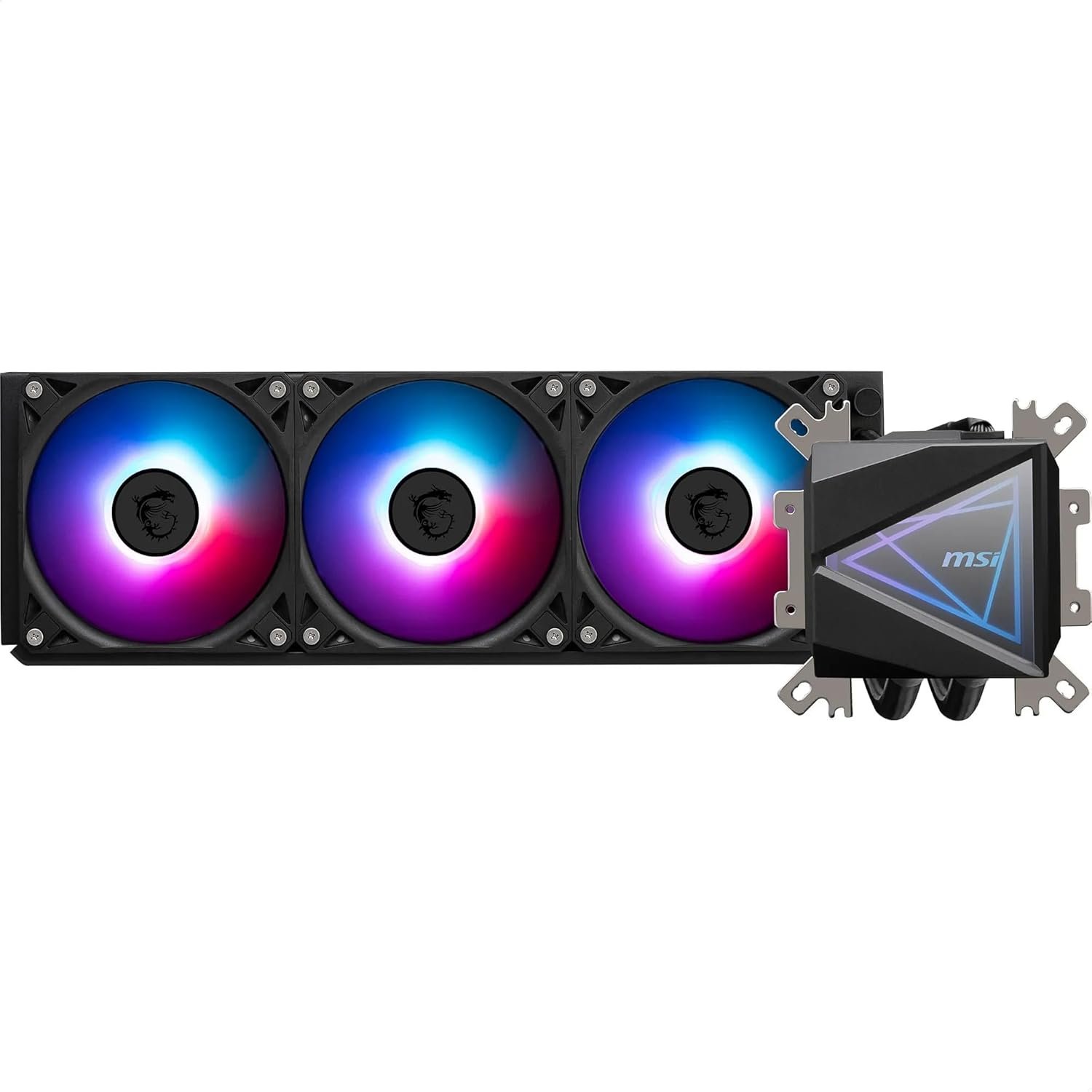 Cooler MSI MAG CORELIQUID I360 AIO CPU Liquid Cooler - Enlarged Copper Cold Plate, ARGB Blockhead & LDB Fans, Dual-Chamber Water Block, Split-Flow Radiator, Mystic Light Supported - Intel & AMD Compatible