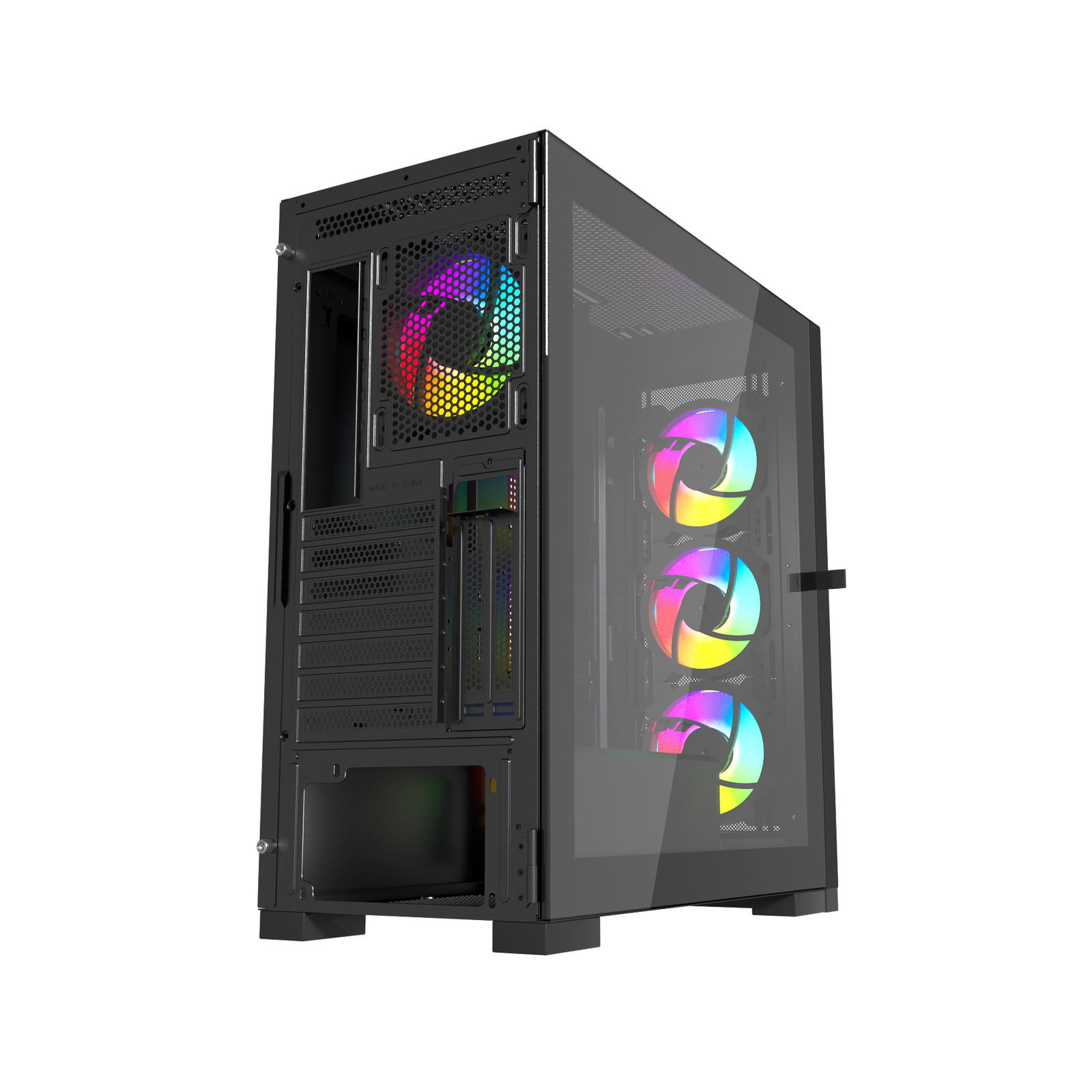 Case Raptor 290-XL ARCTIC HAWK RGB Mid Tower Case - Black