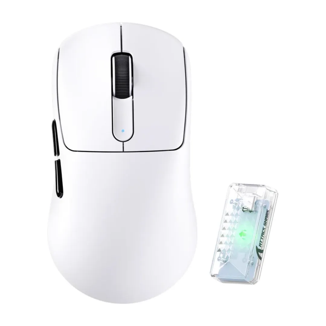 Mouse ATTACK SHARK V5 Ultra-Light Tri-Mode White