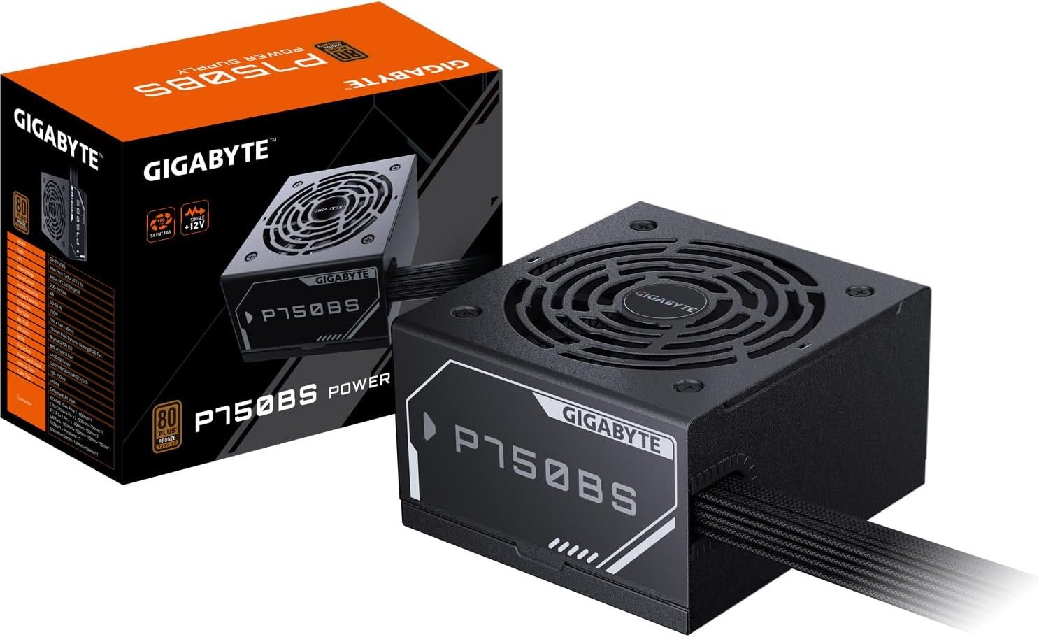 Power Supply GIGABYTE GP-P750BS 750W ATX12V - 80 PLUS Bronze, Single +12V Rail, 120mm FDB Fan, 7 SATA + 4 PCIe (6+2) Connectors