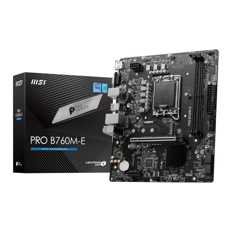Motherboard MSI PRO B760M-E DDR5 Motherboard - Intel LGA 1700, B760, mATX