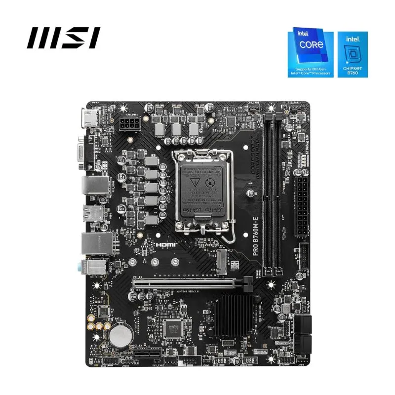 Motherboard MSI PRO B760M-E DDR5 Motherboard - Intel LGA 1700, B760, mATX