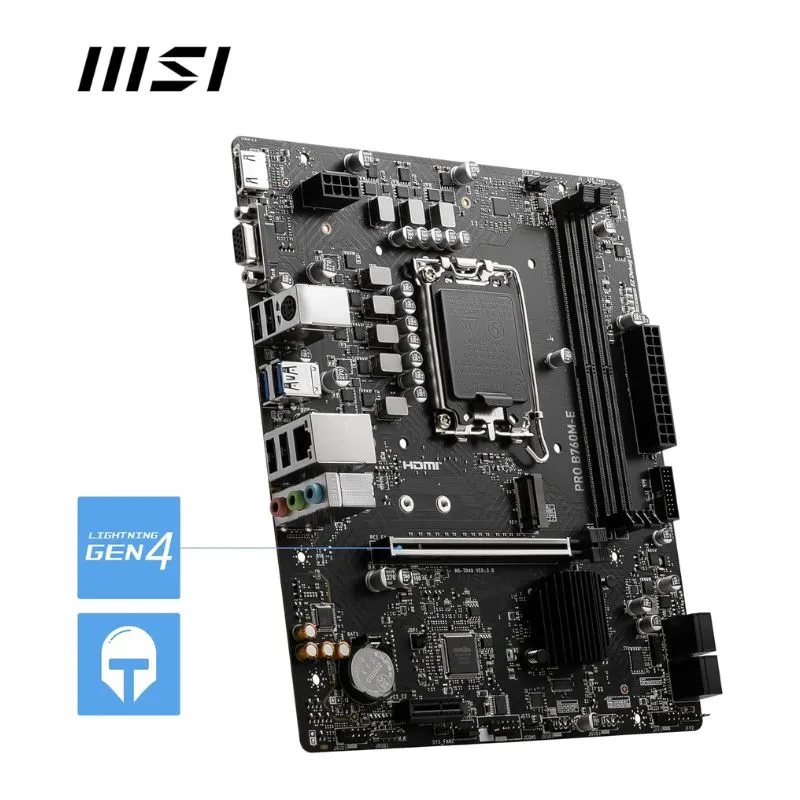Motherboard MSI PRO B760M-E DDR5 Motherboard - Intel LGA 1700, B760, mATX