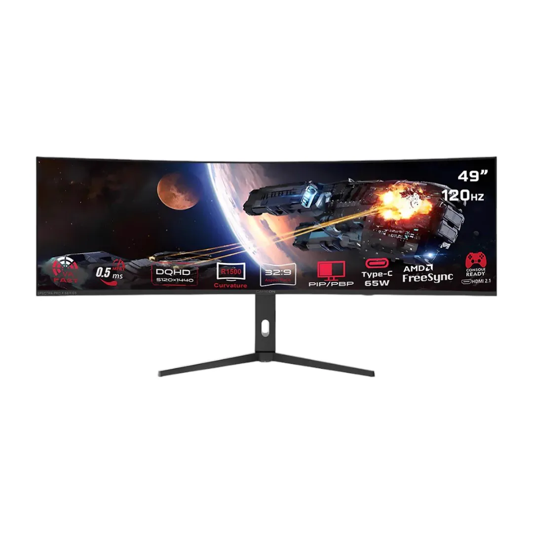 Monitor GAMEON 49In 5K DQHD 120Hz Fast VA Curved GOC49DQHD120