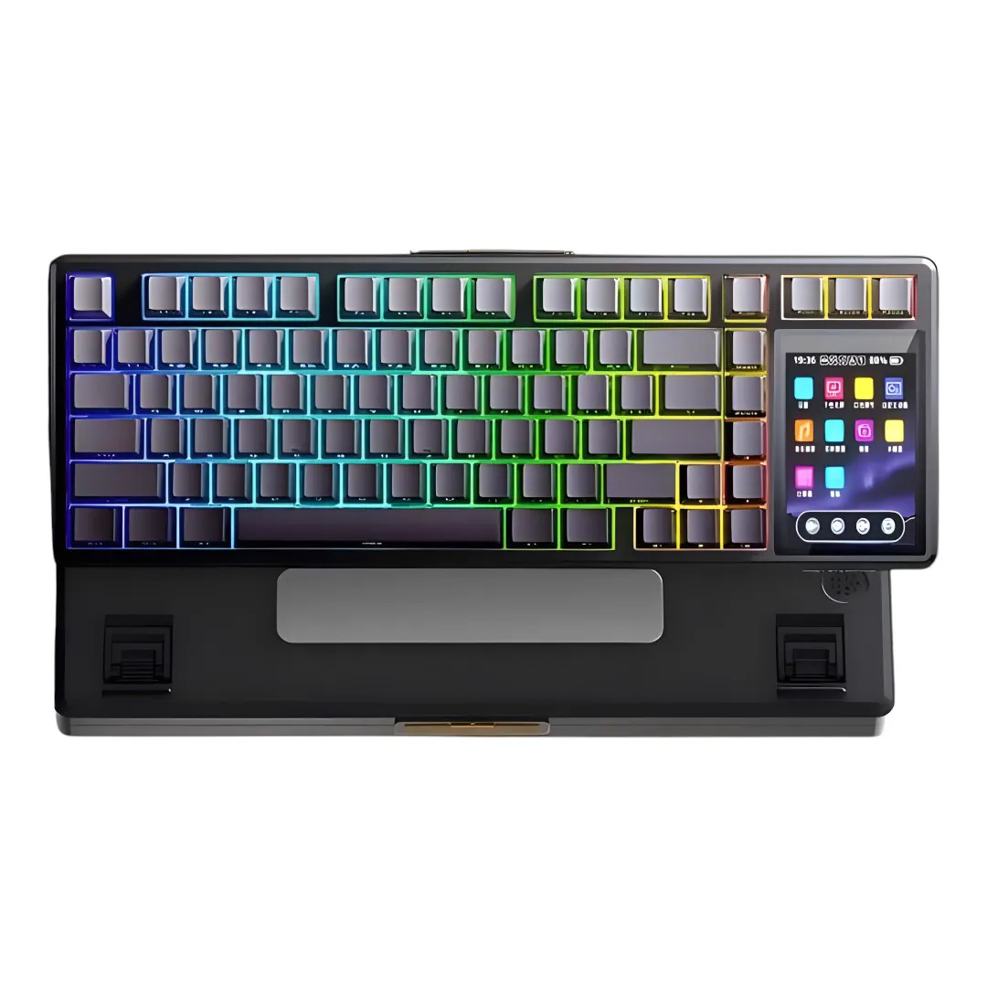 Keyboard AULA L99-58 Smart-Screen Dust Gray Side Printed