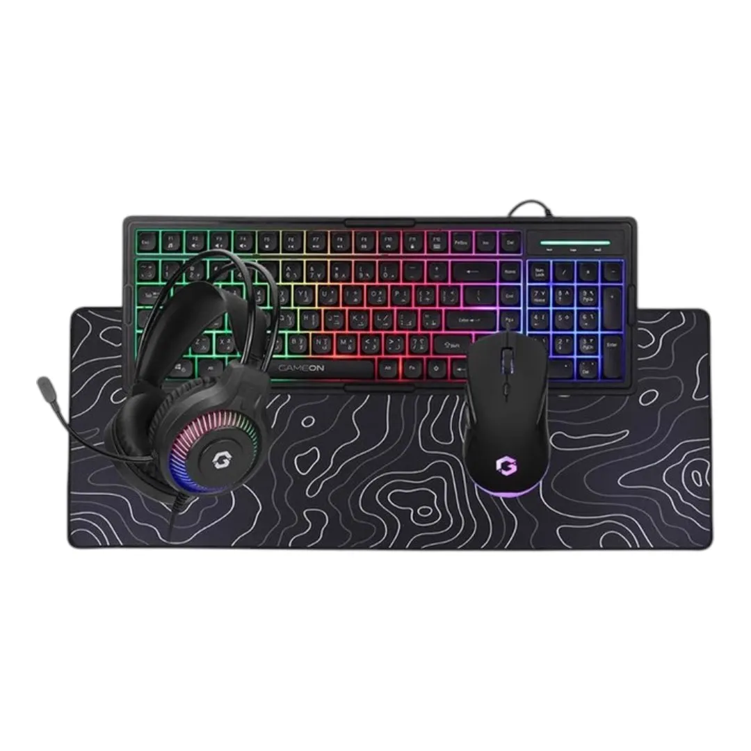 Keyboard GAMEON GO-CYPHERW-XL-W All-In-One Black