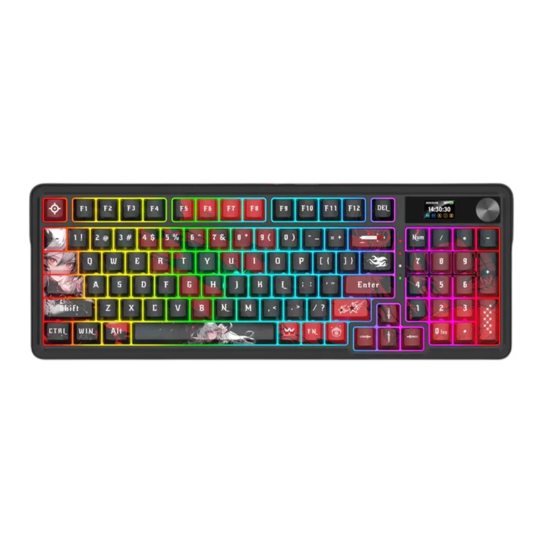 Keyboard Redragon ARTEMIS K719 PRO Anime Wireless — Red and black artwork