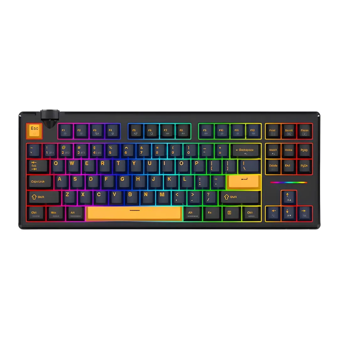 Keyboard Redragon CYCLONE PRO K716 RGB Wireless — Black / yellow keys