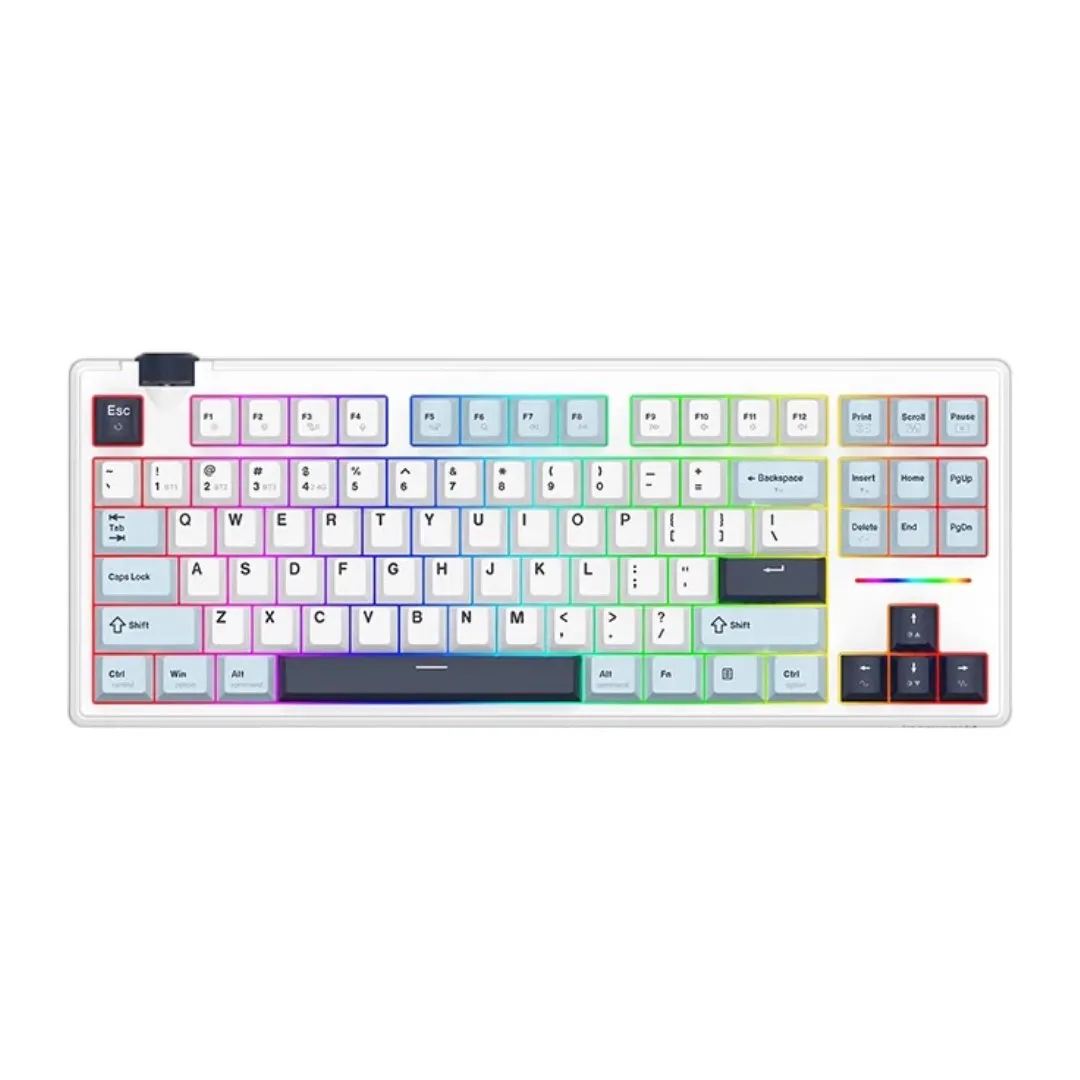 Keyboard Redragon CYCLONE PRO K716 RGB Wireless — White / dark keys