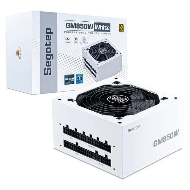 Power Supply Segotep GM850W 80+ GOLD PSU (White)