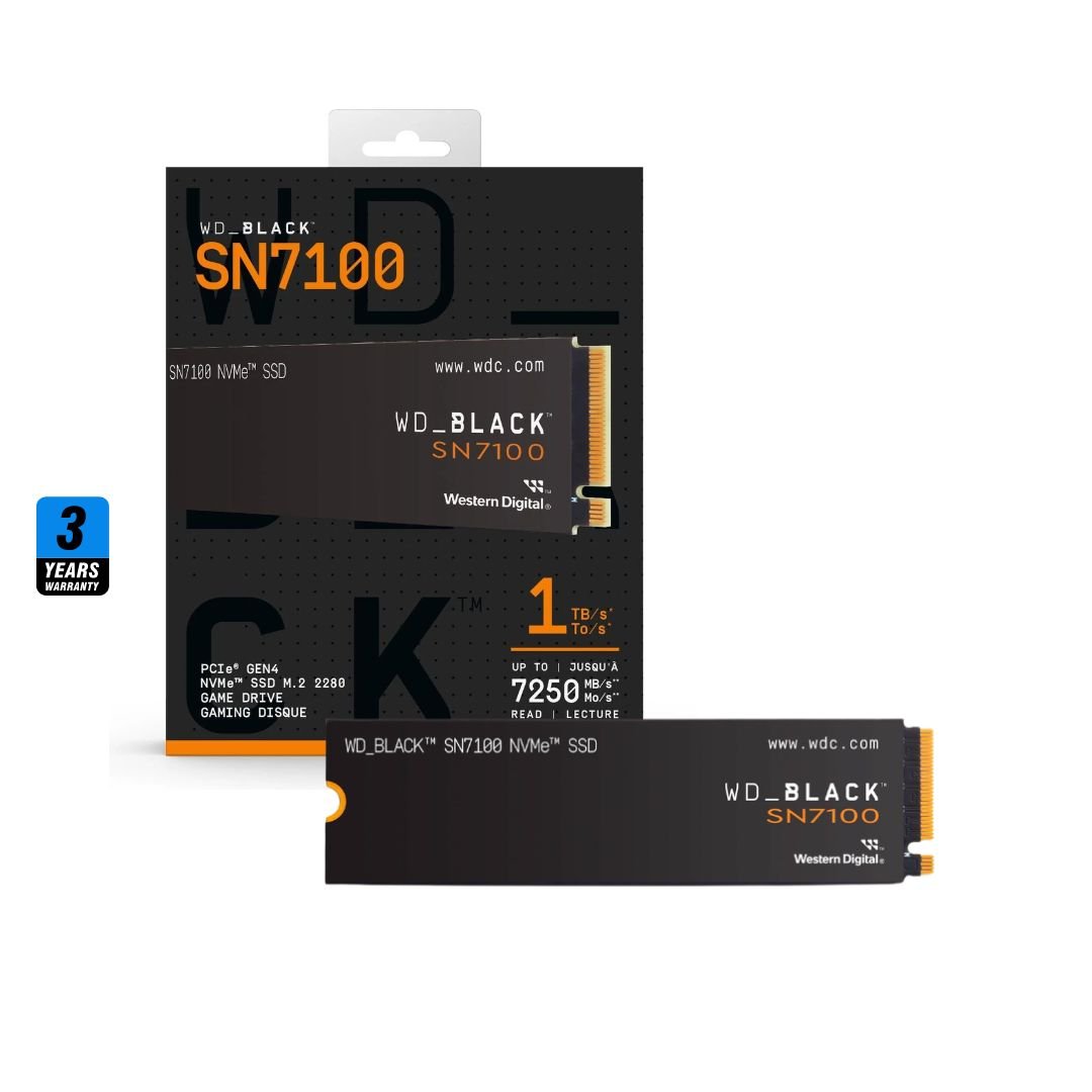 Storage WD BLACK SN7100 1TB, 7250MB/s M.2 NVME, PCIe 4.0