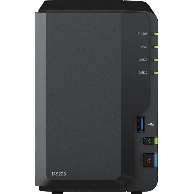 Storage Synology DiskStation DS223 2-Bay NAS, Quad-Core 1.7GHz, 2GB DDR4, 1GbE, USB 3.2, RAID Support