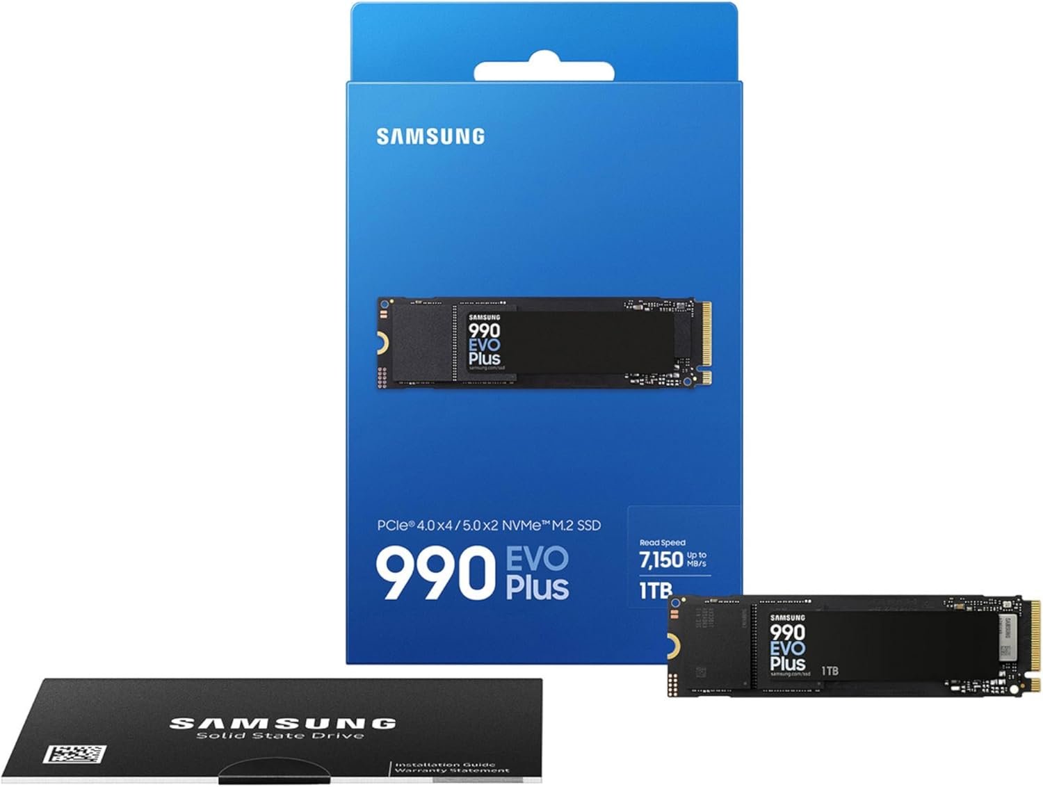 Storage Samsung 990 EVO Plus SSD 1TB, PCIe Gen 4x4, Gen 5x2 M.2 2280, Speeds Up-to 7,150 MB/s