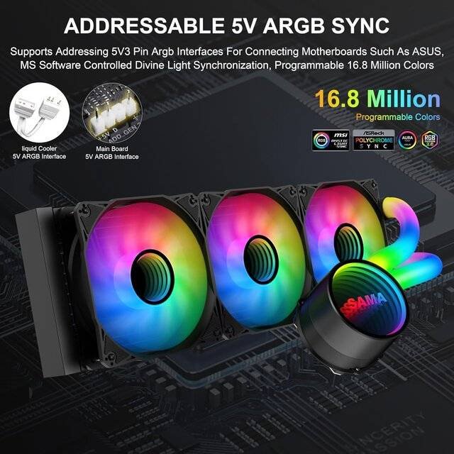 Cooler Sama PS360mm AIO Cooler (Black)