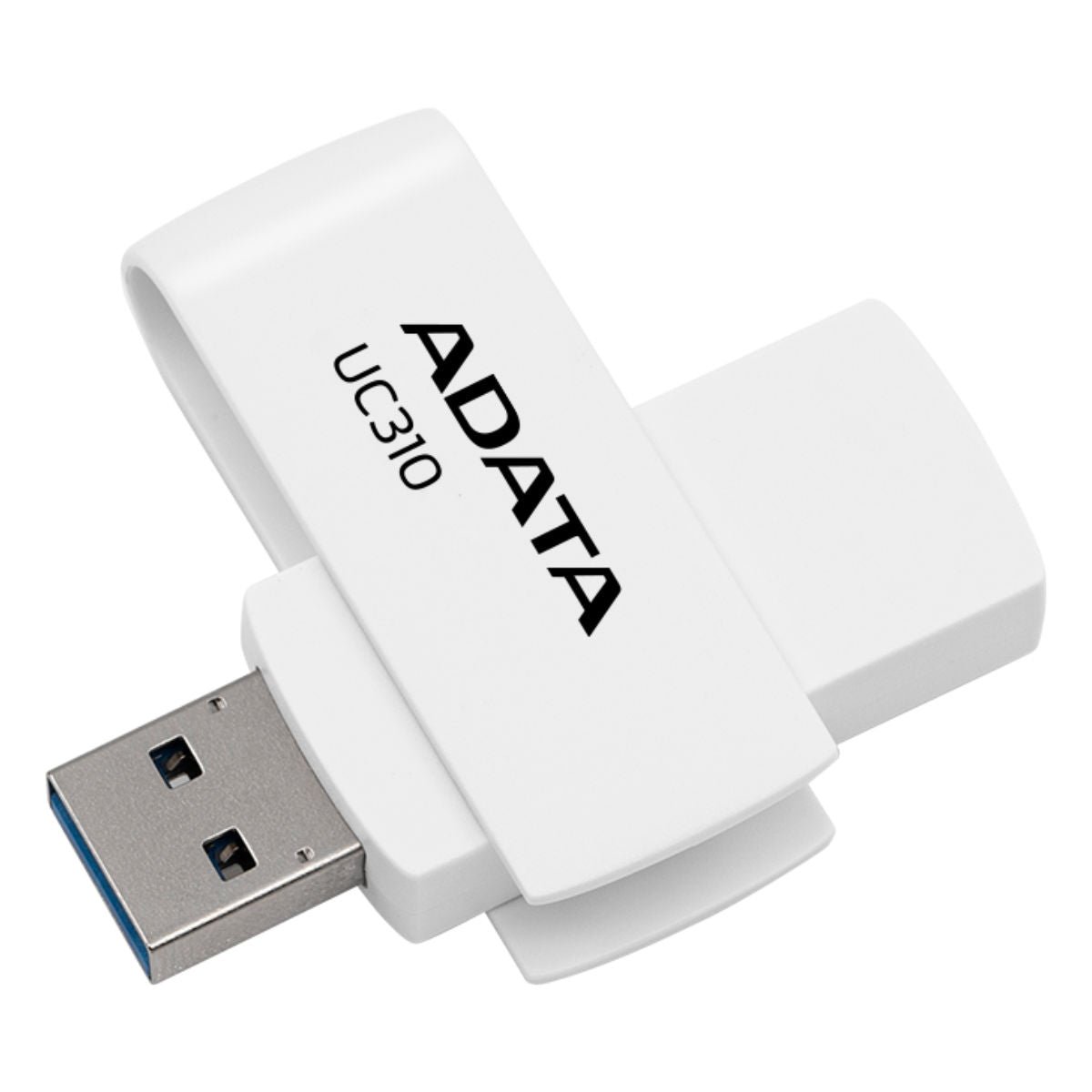 Storage ADATA UC310 USB 3.2 Gen1 Flash Drive Capless Swivel - 256GB — White