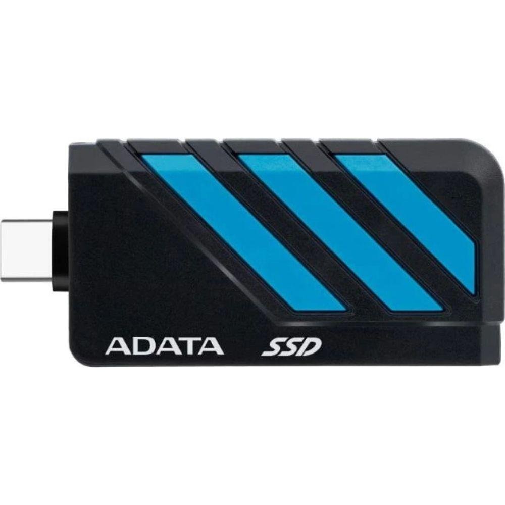 Storage ADATA SC735 Portable External SSD - 1TB, Retractable USB-C, MIL-STD Drop Resistance — Blue