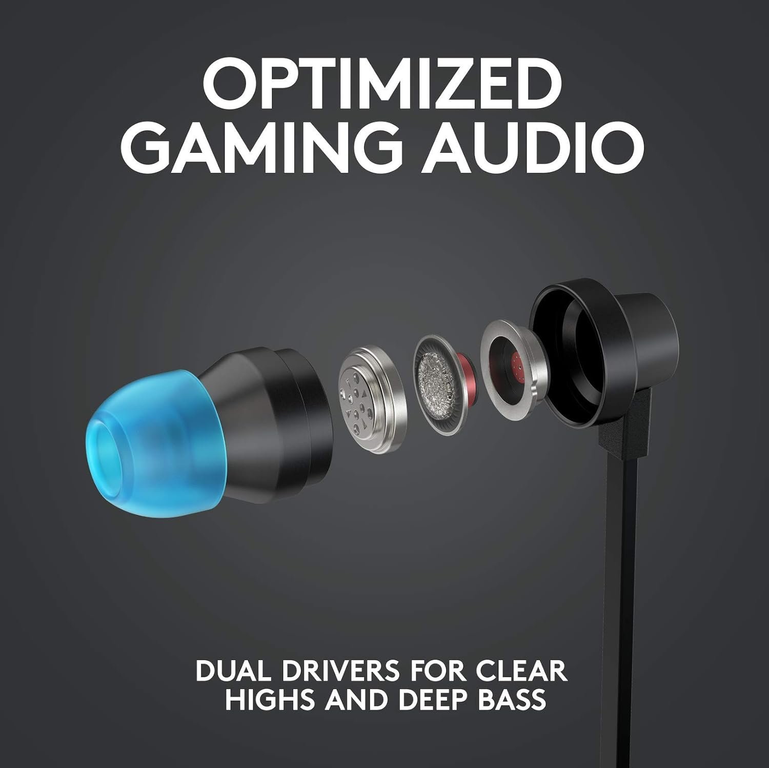 Headset Logitech G333 Gaming Earphones White