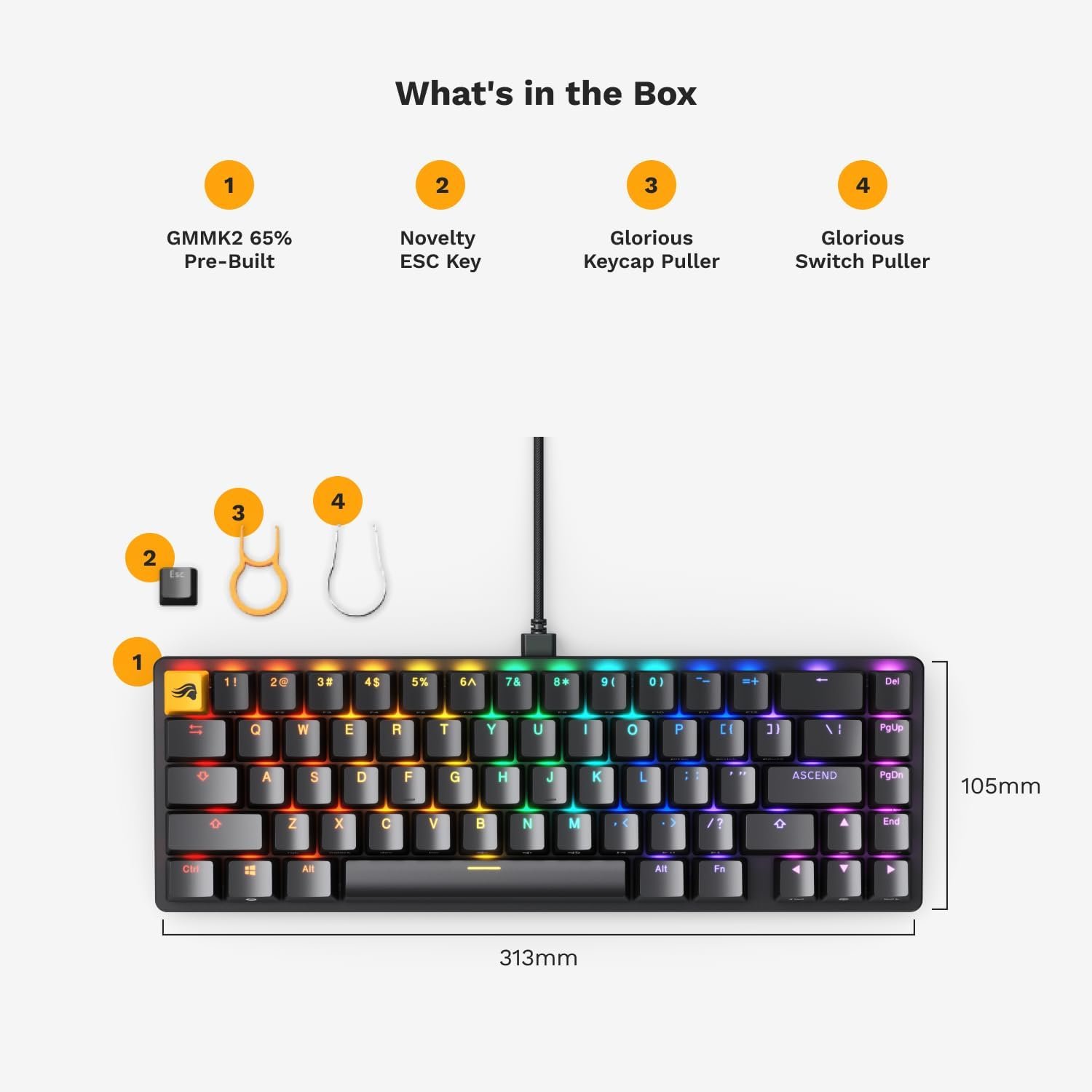 Keyboard Glorious GMMK 2 Prebuilt 96%