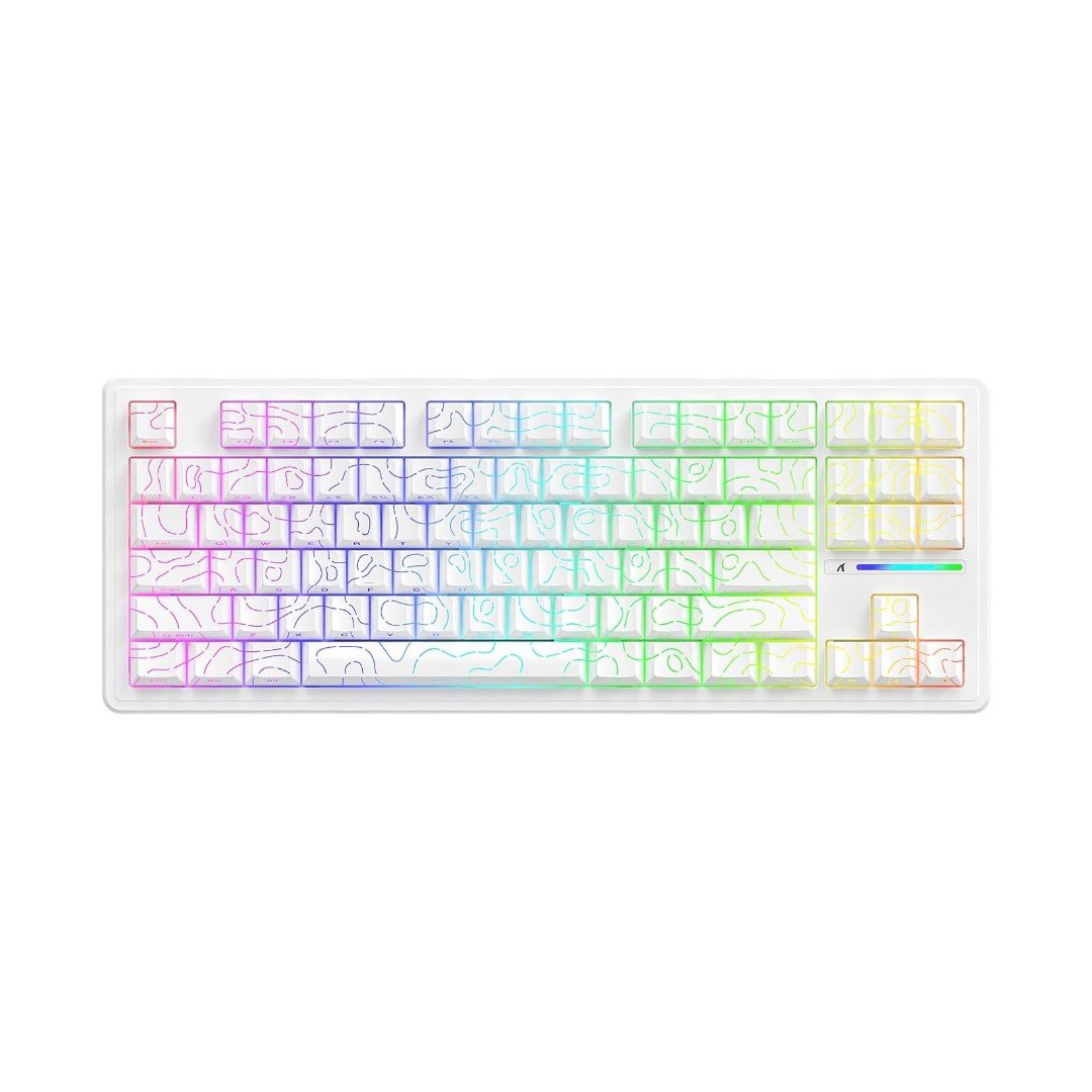 Keyboard ATTACK SHARK M87 PRO V2 Tri-Mode White Contour