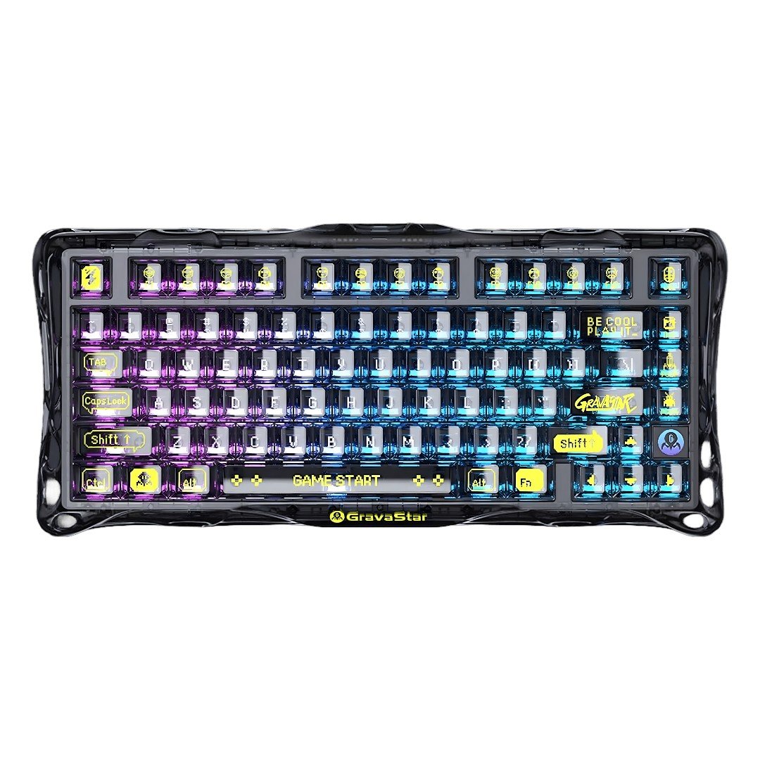 Keyboard GravaStar Mercury K1 Lite Transparent Black