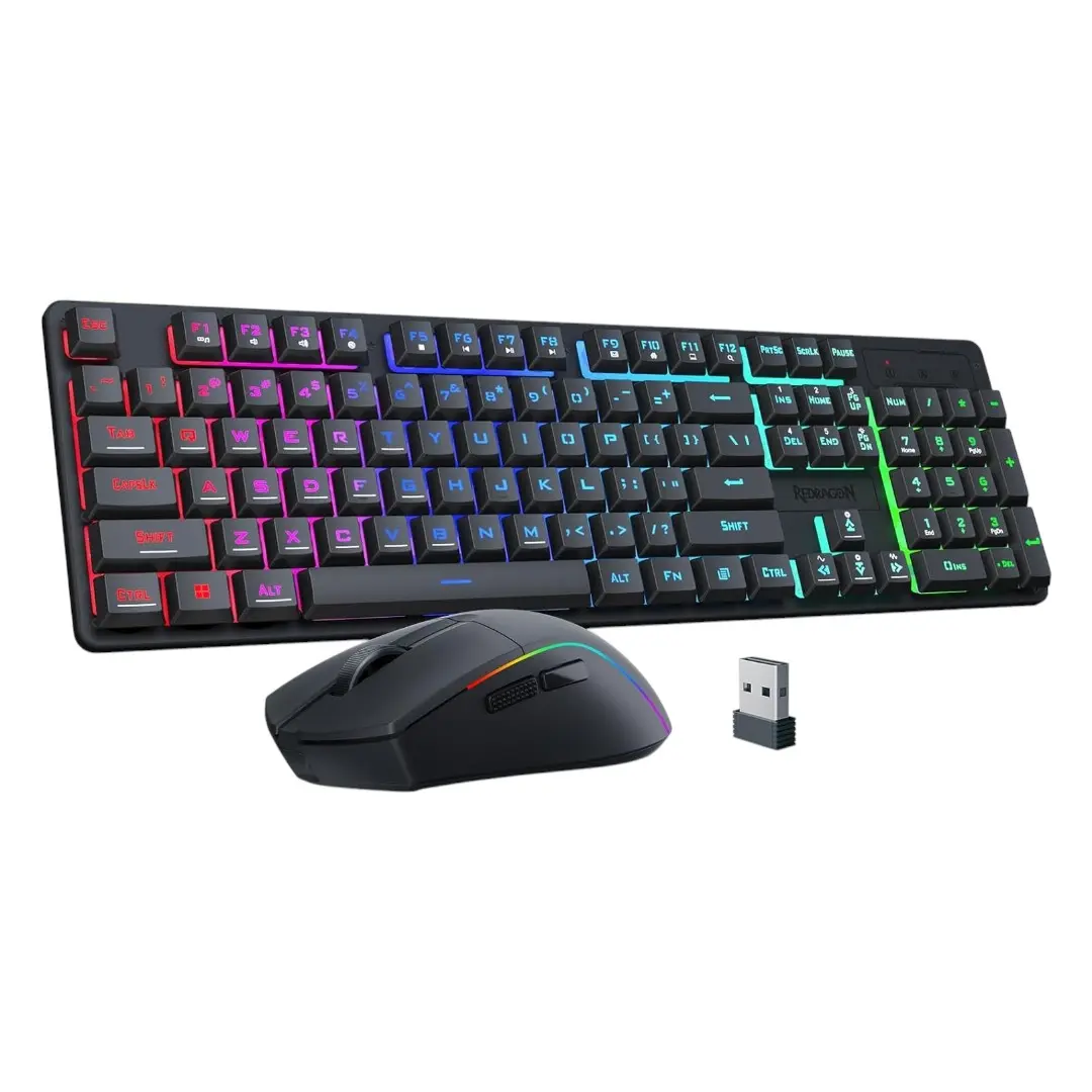Redragon S107KS RGB Wireless Keyboard and Mouse