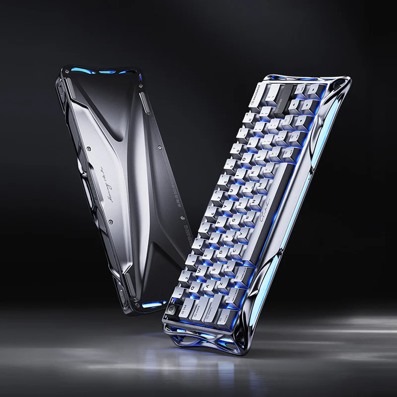 Keyboard GravaStar Mercury V60 Pro Magnetic Chrome Silver