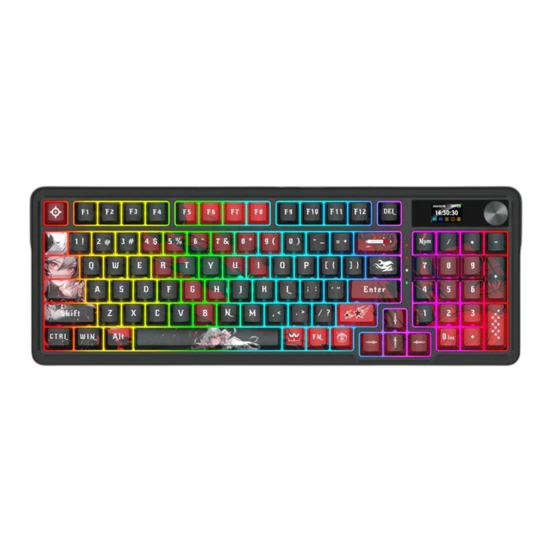 Keyboard Redragon ARTEMIS K719 PRO Anime Wireless — Red and black artwork